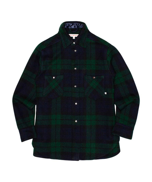 RICHARDSON(リチャードソン)の「【RIchardson/リチャードソン】 Tartan Wool Shirt タータンウールシャツ(シャツ/ブラウス・メンズ・レッド/グリーン・XL/M/L/S)」の2枚目の写真