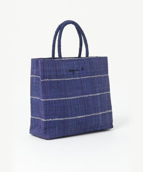 agnes b.(アニエスベー)の「ラフィアハンドバッグ MX02-07(ハンドバッグ・レディース・ブルー系その他・FREE)」の5枚目の写真