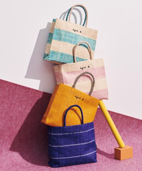 agnes b.(アニエスベー)の「ラフィアハンドバッグ MX02-07(ハンドバッグ・レディース・ブルー系その他・FREE)」の10枚目の写真