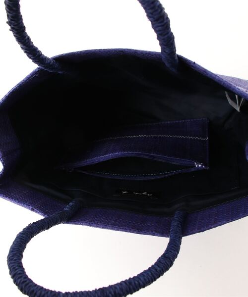 agnes b.(アニエスベー)の「ラフィアハンドバッグ MX02-07(ハンドバッグ・レディース・ブルー系その他・FREE)」の2枚目の写真