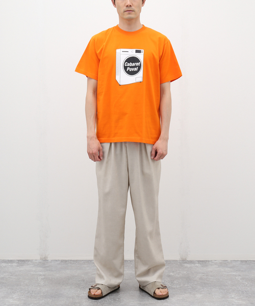cabaret poval（キャバレーポバール）の「【cabaret poval / キャバレーポバール】Ecobubble S/S Tシャツ（Tシャツ/カットソー・メンズ・ホワイト/オレンジ・LARGE/X-LARGE）」の3枚目の写真