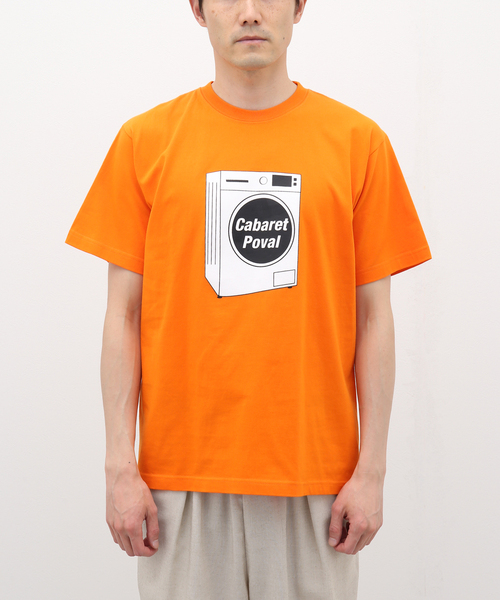 cabaret poval（キャバレーポバール）の「【cabaret poval / キャバレーポバール】Ecobubble S/S Tシャツ（Tシャツ/カットソー・メンズ・ホワイト/オレンジ・LARGE/X-LARGE）」の4枚目の写真