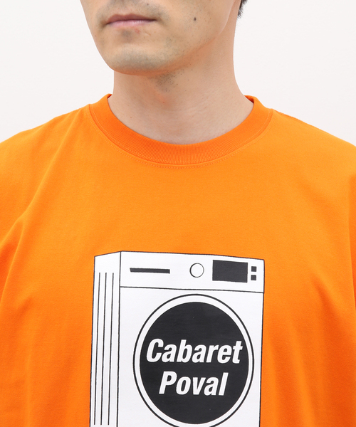 cabaret poval（キャバレーポバール）の「【cabaret poval / キャバレーポバール】Ecobubble S/S Tシャツ（Tシャツ/カットソー・メンズ・ホワイト/オレンジ・LARGE/X-LARGE）」の7枚目の写真