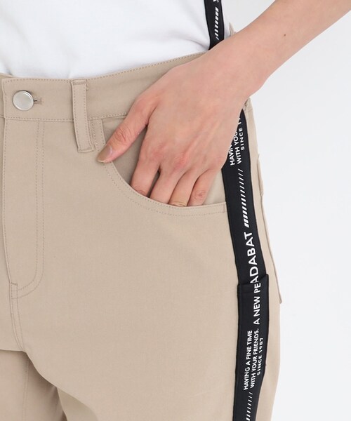 adabat（アダバット）の「◆サイドテープロゴ ストレッチパンツ（その他パンツ・レディース・ナチュラル/カーキ/ダークネイビー・36/38/40）」の14枚目の写真