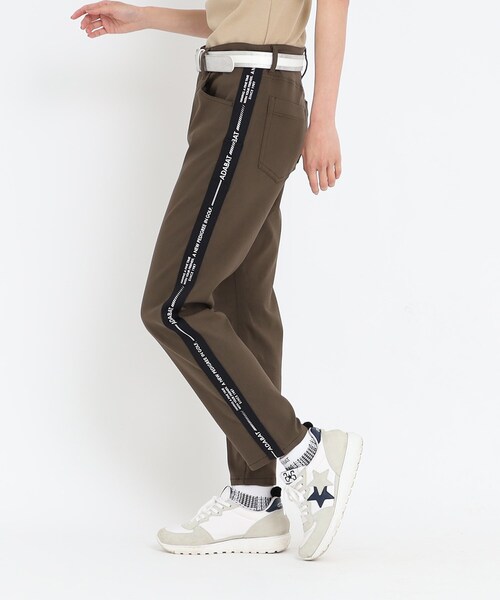 adabat（アダバット）の「◆サイドテープロゴ ストレッチパンツ（その他パンツ・レディース・ナチュラル/カーキ/ダークネイビー・36/38/40）」の19枚目の写真