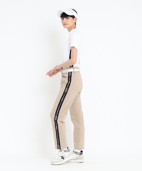 adabat（アダバット）の「◆サイドテープロゴ ストレッチパンツ（その他パンツ・レディース・ナチュラル/カーキ/ダークネイビー・36/38/40）」の7枚目の写真