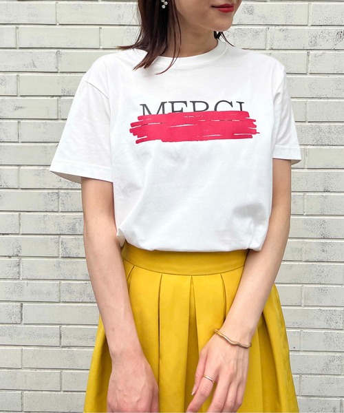 PICCIN（ピッチン）の「ラバープリントTシャツ（Tシャツ/カットソー・レディース・ブラック/オフホワイト/ブルー・M）」の2枚目の写真