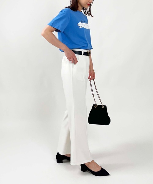 PICCIN（ピッチン）の「ラバープリントTシャツ（Tシャツ/カットソー・レディース・ブラック/オフホワイト/ブルー・M）」の19枚目の写真