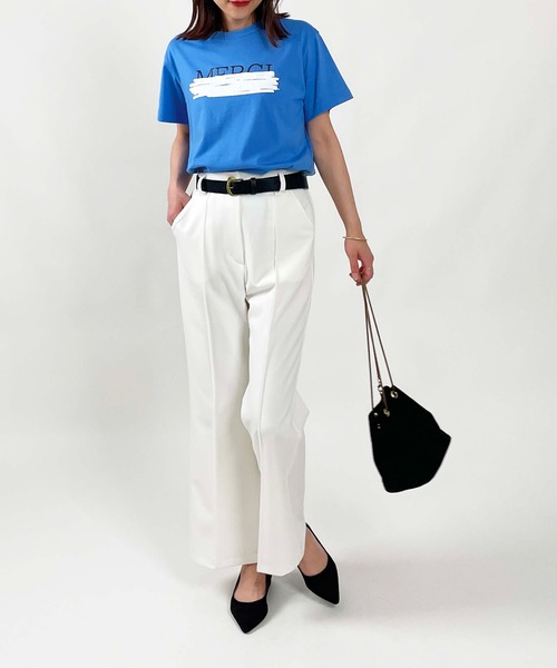 PICCIN（ピッチン）の「ラバープリントTシャツ（Tシャツ/カットソー・レディース・ブラック/オフホワイト/ブルー・M）」の16枚目の写真