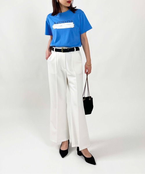 PICCIN（ピッチン）の「ラバープリントTシャツ（Tシャツ/カットソー・レディース・ブラック/オフホワイト/ブルー・M）」の20枚目の写真