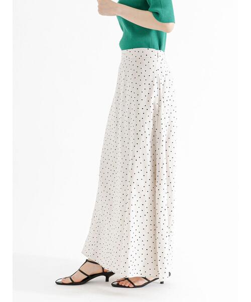 Te chichi（テチチ）の「麻混変形ドットロングフレアスカート（スカート・レディース・ベージュ/ブラウン・F）」の17枚目の写真