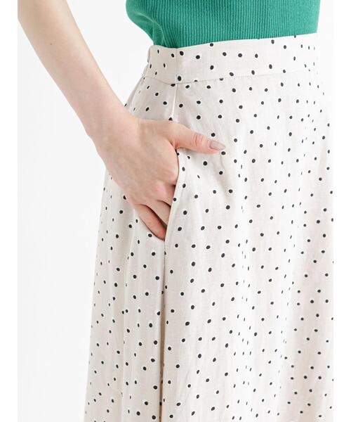 Te chichi（テチチ）の「麻混変形ドットロングフレアスカート（スカート・レディース・ベージュ/ブラウン・F）」の20枚目の写真