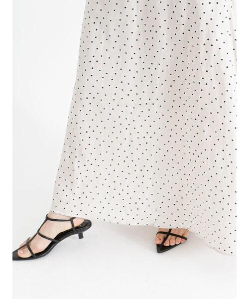 Te chichi（テチチ）の「麻混変形ドットロングフレアスカート（スカート・レディース・ベージュ/ブラウン・F）」の21枚目の写真