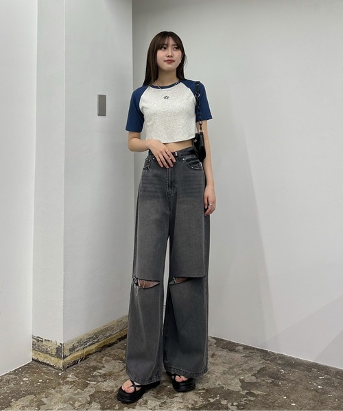 EPIMI E'PIMMY（エピミエピミー）の「オリジナルロゴラグランTシャツ（Tシャツ/カットソー・レディース・オートミール/オフホワイト・MEDIUM）」の3枚目の写真