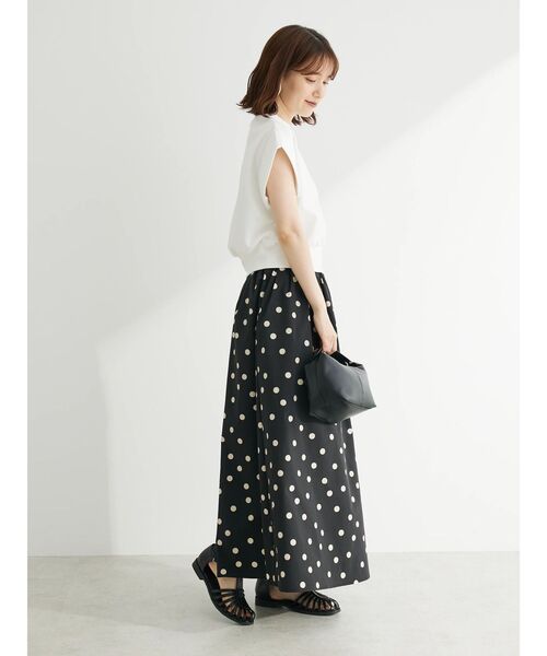 ELENCARE DUE（エレンカーレデュエ）の「・ELENCARE　DUE　ドットタフタスカート（スカート・レディース・アイボリー/ブラック・FREE）」の5枚目の写真
