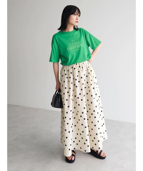 ELENCARE DUE（エレンカーレデュエ）の「・ELENCARE　DUE　ドットタフタスカート（スカート・レディース・アイボリー/ブラック・FREE）」の9枚目の写真
