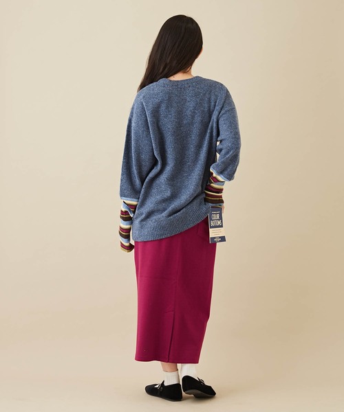 CUBE SUGAR（キューブシュガー）の「無地カットツイルイージーベイカースカート（スカート・レディース・キャメル/グリーン/ワイン/ブラック・M）」の6枚目の写真