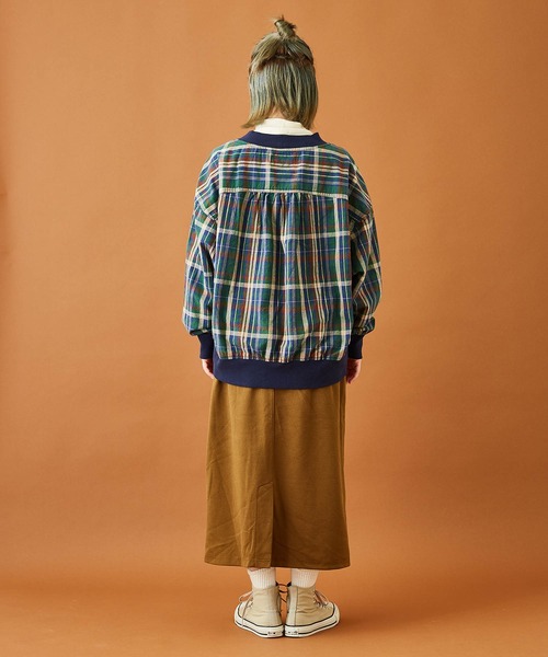 CUBE SUGAR（キューブシュガー）の「無地カットツイルイージーベイカースカート（スカート・レディース・キャメル/グリーン/ワイン/ブラック・M）」の19枚目の写真