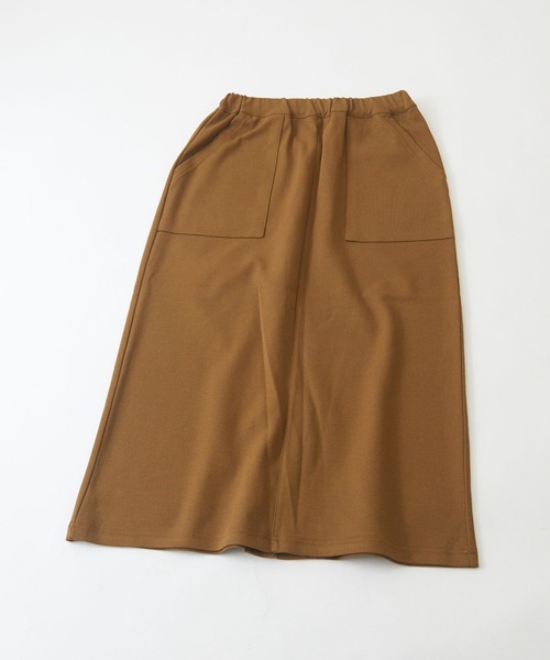 CUBE SUGAR（キューブシュガー）の「無地カットツイルイージーベイカースカート（スカート・レディース・キャメル/グリーン/ワイン/ブラック・M）」の20枚目の写真
