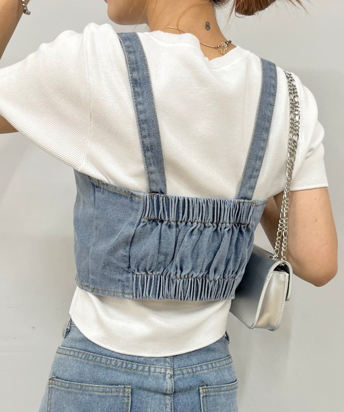 WHO'S WHO gallery（フーズフーギャラリー）の「デニムビスチェ（その他トップス・レディース・サックスブルー/ブラック・FREE）」の15枚目の写真