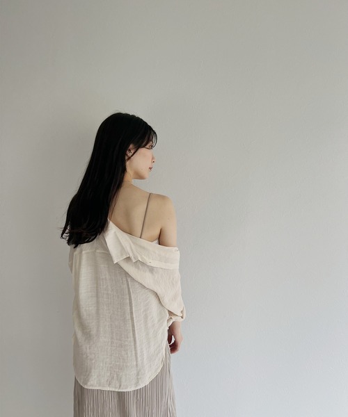 ブラウス I-SOOK アイスー I-SOOK ブラウス シャツ 「ISOOK / アイスー」ギャザーチュール