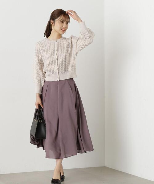 PROPORTION BODY DRESSING(プロポーションボディドレッシング)の「<E>シアータックフレアスカート / 1213227800(スカート・レディース・ベージュ/ダークグレー/ピンク・MEDIUM/SMALL)」の18枚目の写真