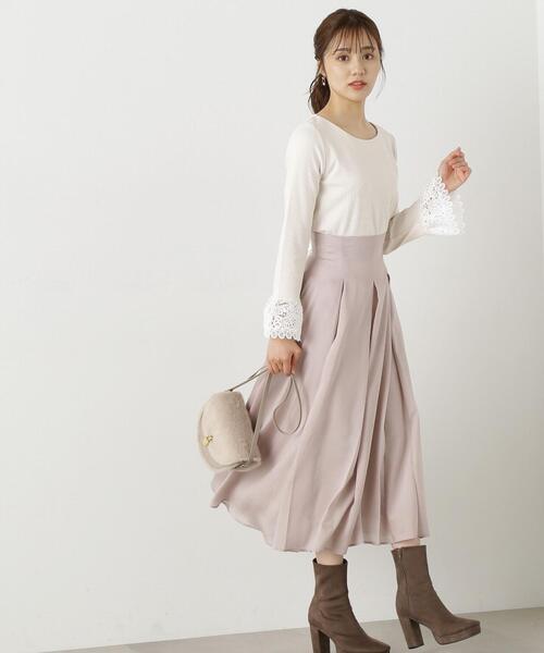PROPORTION BODY DRESSING(プロポーションボディドレッシング)の「<E>シアータックフレアスカート / 1213227800(スカート・レディース・ベージュ/ダークグレー/ピンク・MEDIUM/SMALL)」の22枚目の写真