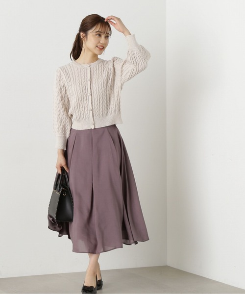 PROPORTION BODY DRESSING(プロポーションボディドレッシング)の「<E>シアータックフレアスカート / 1213227800(スカート・レディース・ベージュ/ダークグレー/ピンク・MEDIUM/SMALL)」の6枚目の写真