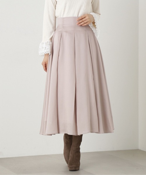 PROPORTION BODY DRESSING(プロポーションボディドレッシング)の「<E>シアータックフレアスカート / 1213227800(スカート・レディース・ベージュ/ダークグレー/ピンク・MEDIUM/SMALL)」の9枚目の写真