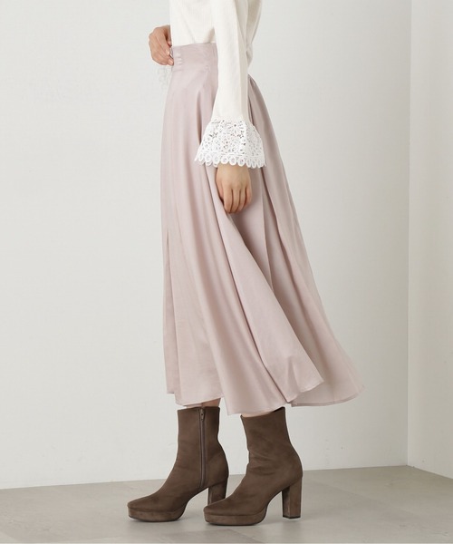 PROPORTION BODY DRESSING(プロポーションボディドレッシング)の「<E>シアータックフレアスカート / 1213227800(スカート・レディース・ベージュ/ダークグレー/ピンク・MEDIUM/SMALL)」の10枚目の写真
