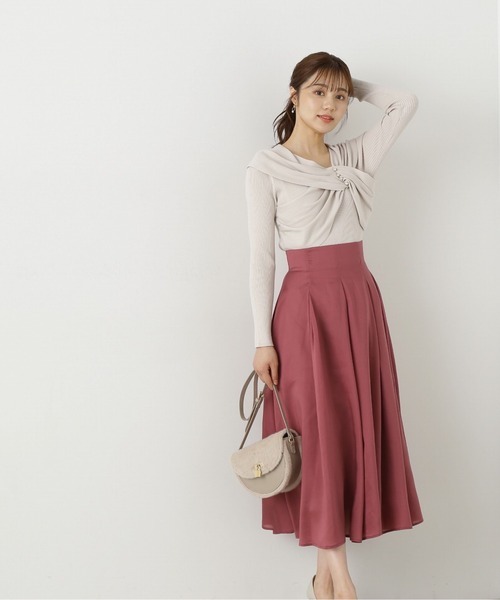 PROPORTION BODY DRESSING(プロポーションボディドレッシング)の「<E>シアータックフレアスカート / 1213227800(スカート・レディース・ベージュ/ダークグレー/ピンク・MEDIUM/SMALL)」の14枚目の写真