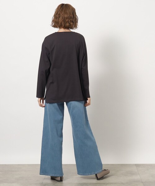 grove（グローブ）の「◆1枚あると便利なベーシック大人ロングTシャツ（Tシャツ/カットソー・レディース・アイボリー系/チャコール/ベージュ系その他4/アイボリー・02/03/04/01/05）」の7枚目の写真