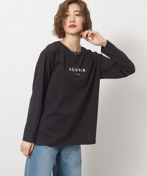grove（グローブ）の「◆1枚あると便利なベーシック大人ロングTシャツ（Tシャツ/カットソー・レディース・アイボリー系/チャコール/ベージュ系その他4/アイボリー・02/03/04/01/05）」の8枚目の写真