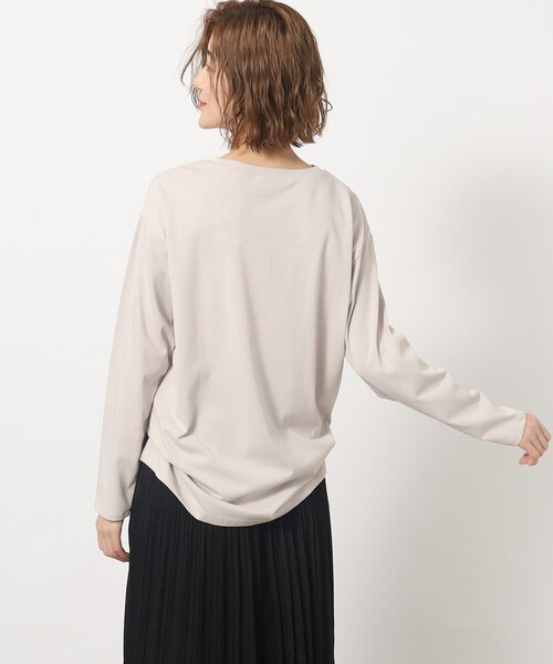 grove（グローブ）の「◆1枚あると便利なベーシック大人ロングTシャツ（Tシャツ/カットソー・レディース・アイボリー系/チャコール/ベージュ系その他4/アイボリー・02/03/04/01/05）」の17枚目の写真