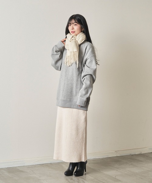 【WEB限定】大判ソリッドウールマフラー/大判チェックウールマフラー