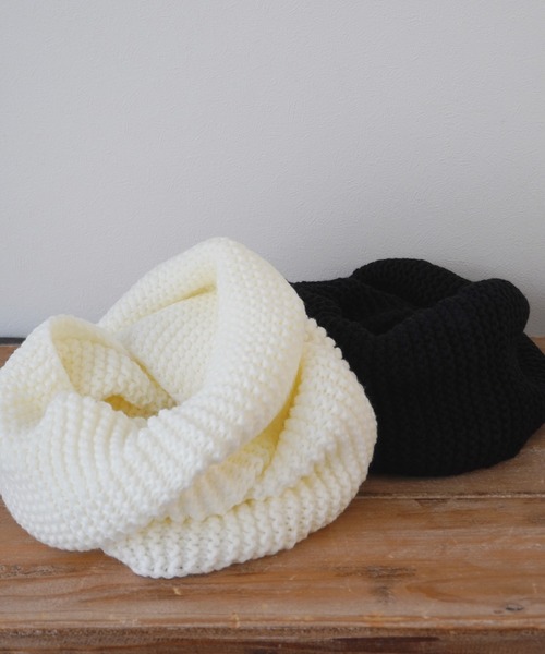 Port（ポート）の「ベーシック デザイン ニット スヌード / ネックウォーマー #_（ネックウォーマー/スヌード・レディース・ブラック/ホワイト/グレー/ベージュ/ブラウン/レッド・FREE）」の8枚目の写真