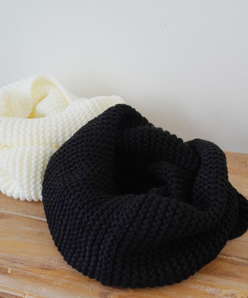 Port（ポート）の「ベーシック デザイン ニット スヌード / ネックウォーマー #_（ネックウォーマー/スヌード・レディース・ブラック/ホワイト/グレー/ベージュ/ブラウン/レッド・FREE）」の9枚目の写真