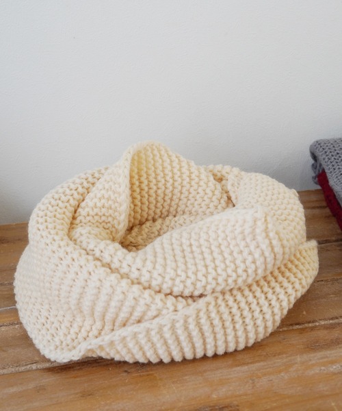 Port（ポート）の「ベーシック デザイン ニット スヌード / ネックウォーマー #_（ネックウォーマー/スヌード・レディース・ブラック/ホワイト/グレー/ベージュ/ブラウン/レッド・FREE）」の12枚目の写真