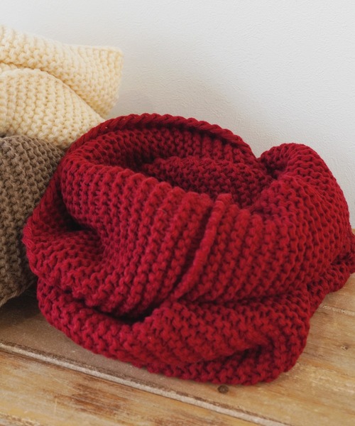 Port（ポート）の「ベーシック デザイン ニット スヌード / ネックウォーマー #_（ネックウォーマー/スヌード・レディース・ブラック/ホワイト/グレー/ベージュ/ブラウン/レッド・FREE）」の13枚目の写真