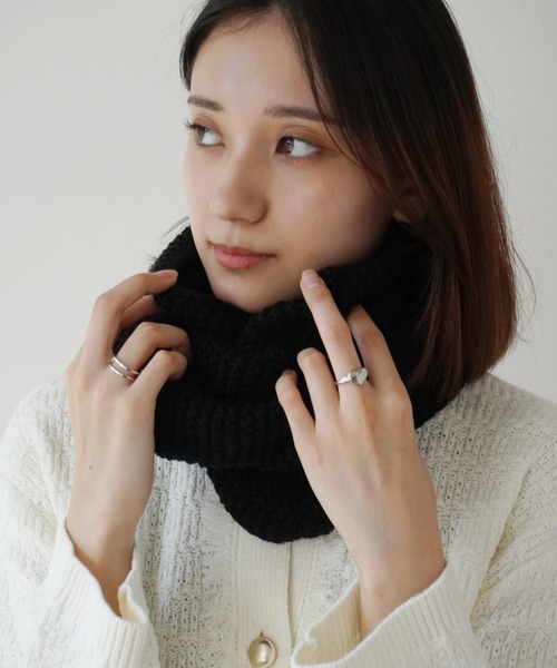 Port（ポート）の「ベーシック デザイン ニット スヌード / ネックウォーマー #_（ネックウォーマー/スヌード・レディース・ブラック/ホワイト/グレー/ベージュ/ブラウン/レッド・FREE）」の18枚目の写真
