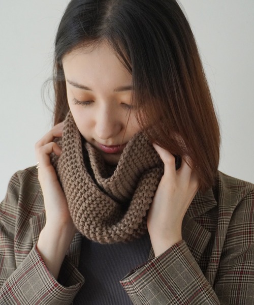Port（ポート）の「ベーシック デザイン ニット スヌード / ネックウォーマー #_（ネックウォーマー/スヌード・レディース・ブラック/ホワイト/グレー/ベージュ/ブラウン/レッド・FREE）」の22枚目の写真