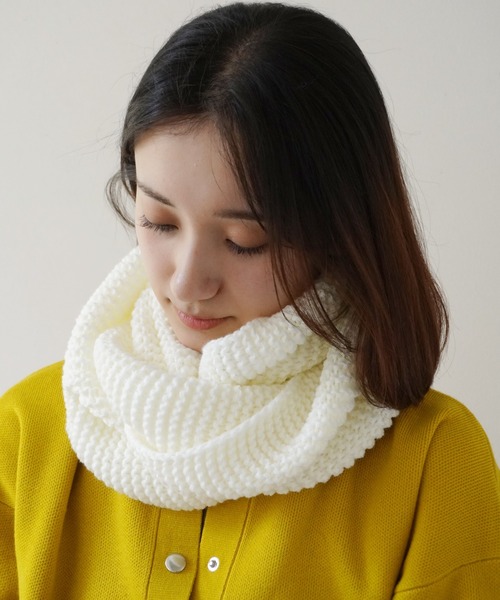 Port（ポート）の「ベーシック デザイン ニット スヌード / ネックウォーマー #_（ネックウォーマー/スヌード・レディース・ブラック/ホワイト/グレー/ベージュ/ブラウン/レッド・FREE）」の17枚目の写真