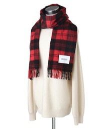 マッキントッシュ フィロソフィーのカシミヤ100%チェックマフラー MACKINTOSH PHILOSOPHY｜マッキントッシュ フィロソフィーの