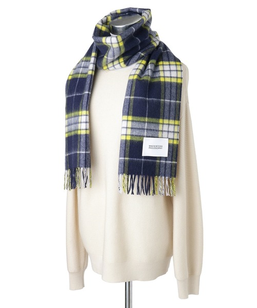 MACKINTOSH PHILOSOPHY 大判 ストール マフラー チェック ウォッシャブルカシミヤハウスチェックストール(マフラー