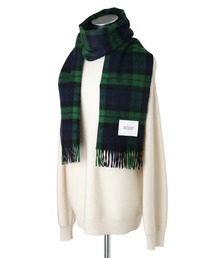 マッキントッシュ フィロソフィーのカシミヤ100%チェックマフラー MACKINTOSH PHILOSOPHY｜マッキントッシュ フィロソフィーの