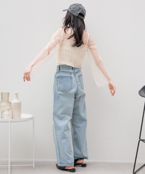 LOWRYS FARM（ローリーズファーム）の「レイヤードチュール２Ｐ 979255（Tシャツ/カットソー・レディース・ブラック/ベージュ/アイボリー/グレー・FREE）」の10枚目の写真