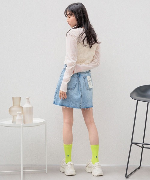 LOWRYS FARM（ローリーズファーム）の「レイヤードチュール２Ｐ 979255（Tシャツ/カットソー・レディース・ブラック/ベージュ/アイボリー/グレー・FREE）」の21枚目の写真