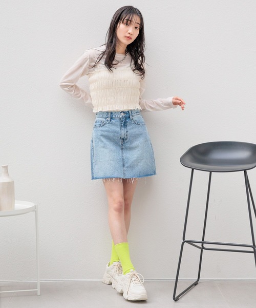 セール】レイヤードチュール2P 979255（Tシャツ/カットソー