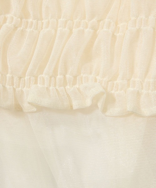 LOWRYS FARM（ローリーズファーム）の「レイヤードチュール２Ｐ 979255（Tシャツ/カットソー・レディース・ブラック/ベージュ/アイボリー/グレー・FREE）」の6枚目の写真