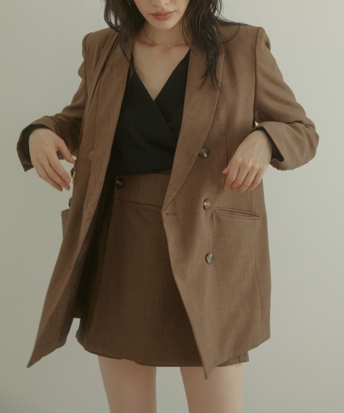 ACYM（アシーム）の「Latte color tailer ジャケット（テーラードジャケット・レディース・ブラウン/ベージュ・FREE）」の3枚目の写真